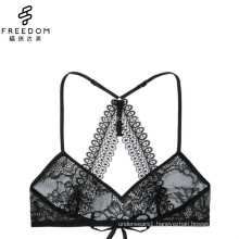 Customized and wholesale super comfutable non-padded lace triangle bralette